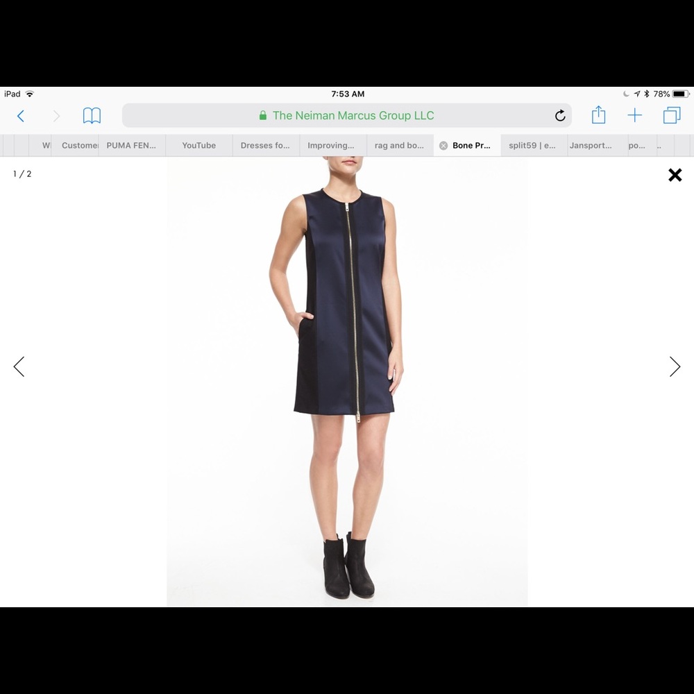 Rag and Bone zip front dress
